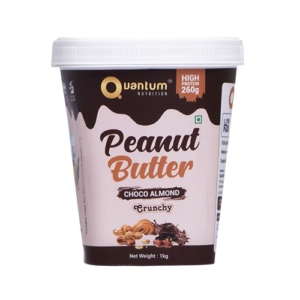 Quantum Nutrition Peanut Butter – Choco Almond (1kg) | High Protein Chocolate Almond Spread