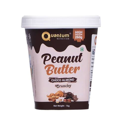 Quantum Nutrition Peanut Butter – Choco Almond (1kg) | High Protein Chocolate Almond Spread