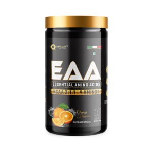Quantum Nutrition's EAA with BCAA 2:1:1 in orange flavour.