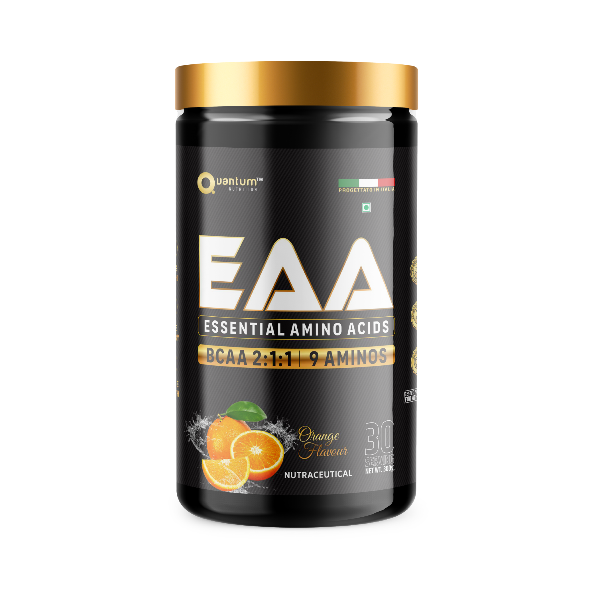 Quantum Nutrition's EAA with BCAA 2:1:1 in orange flavour.