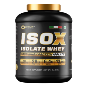 Quantum Nutrition ISOX – 100% Whey Isolate Protein – Ultra Premium – 28g Protein | 6.4g BCAA | 13.7g EAA per serving | 2kg