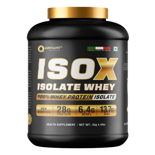 Quantum Nutrition ISOX – 100% Whey Isolate Protein – Ultra Premium – 28g Protein | 6.4g BCAA | 13.7g EAA per serving