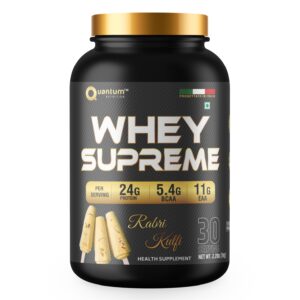 Quantum Nutrition Whey Supreme – 24g Protein | 5.4g BCAA | 11g EAA | DigeWhey® Enzymes | Delicious Flavours | 1kg & 2kg
