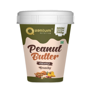 Quantum Nutrition Peanut Butter – Pineapple | Tropical Pineapple Flavour | High Protein Peanut Spread