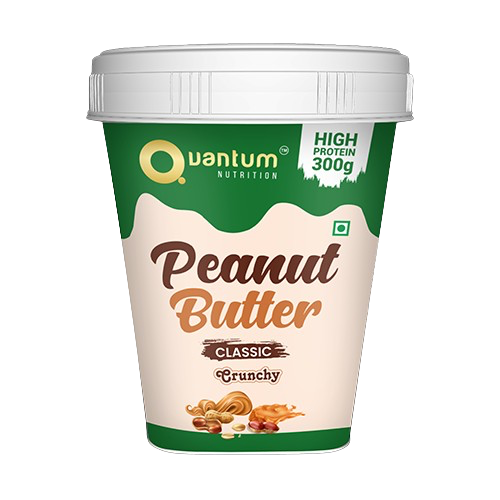 Quantum Nutrition Peanut Butter – Classic Crunchy (1kg) | High Protein Peanut Spread