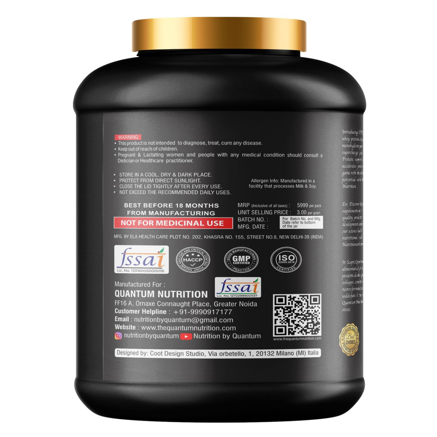 Quantum Nitro Whey – 42g Protein | 3g Creatine | Premium Concentrate Whey (2kg) - Image 4