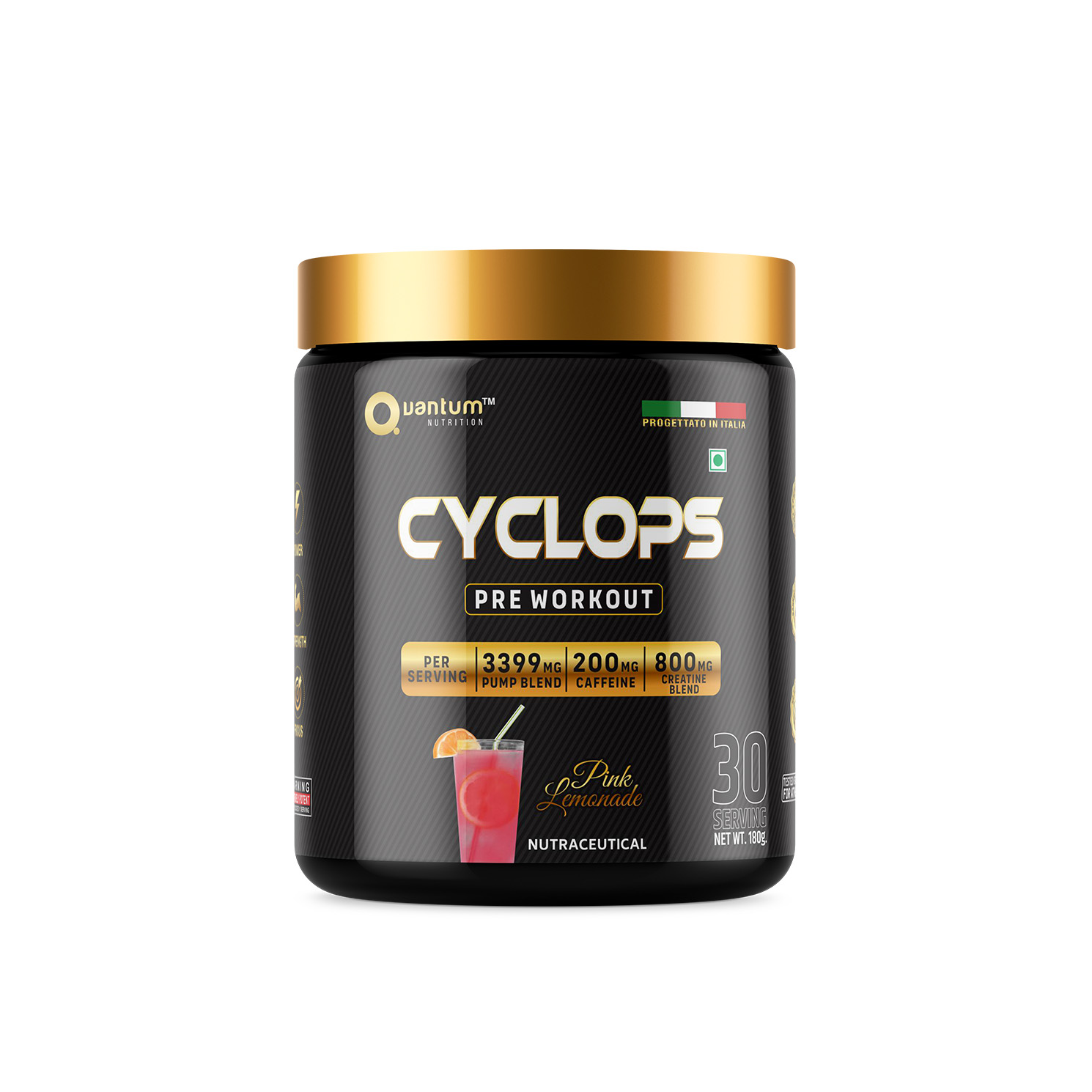 Quantum Nutrition Cyclops Pre-Workout – Pink Lemonade (180g) - Image 2