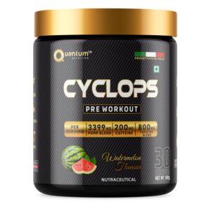 Quantum Nutrition Cyclops Pre-Workout Watermelon front view 180g