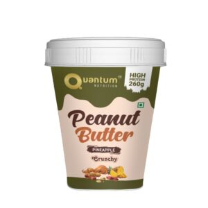 Quantum Nutrition Peanut Butter – Pineapple | Tropical Pineapple Flavour | High Protein Peanut Spread