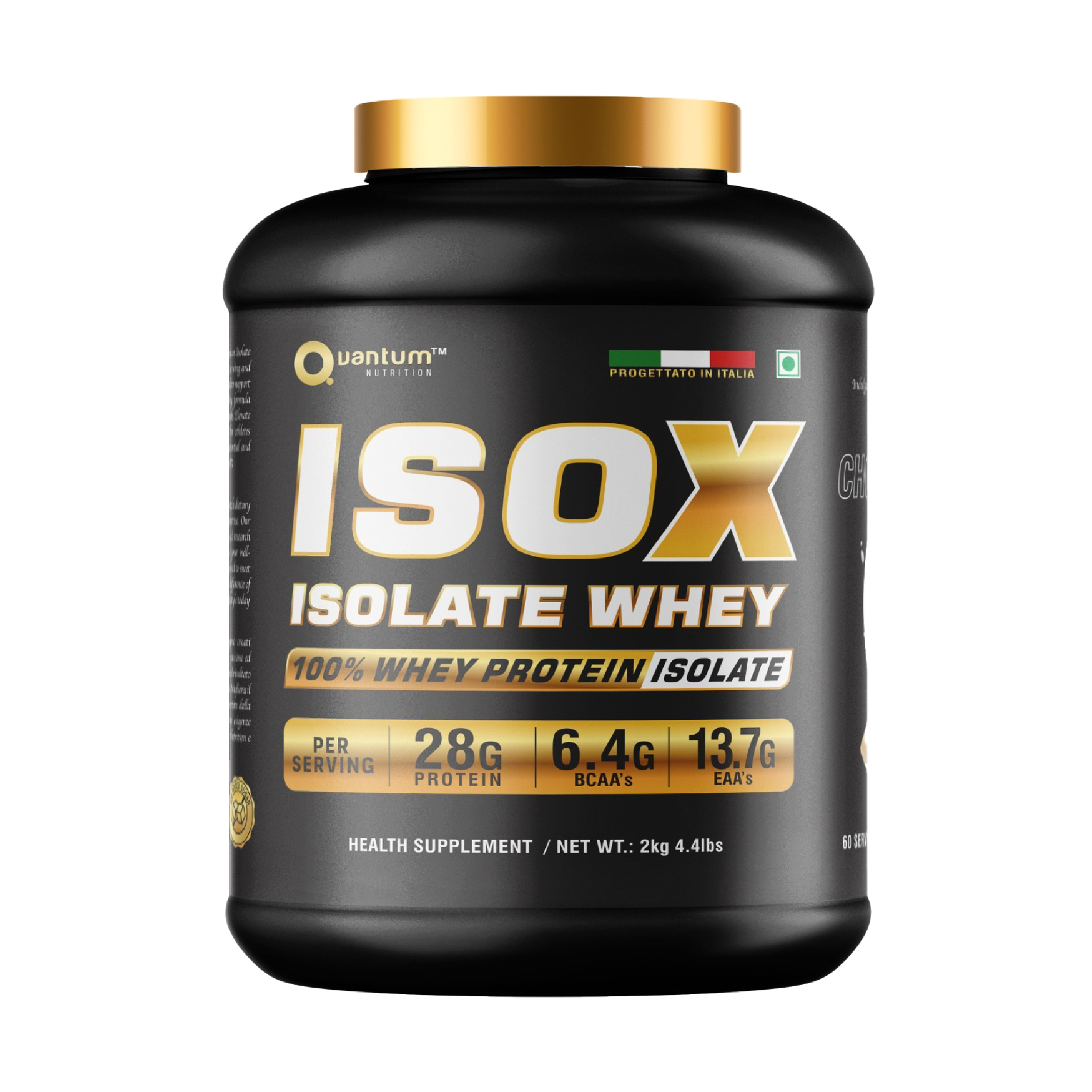 Quantum Nutrition ISOX – 100% Whey Isolate Protein – Ultra Premium – 28g Protein | 6.4g BCAA | 13.7g EAA per serving