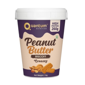 Quantum Nutrition Peanut Butter – Biscoff | Cookie Spread Flavour | High Protein Spread | 1kg
