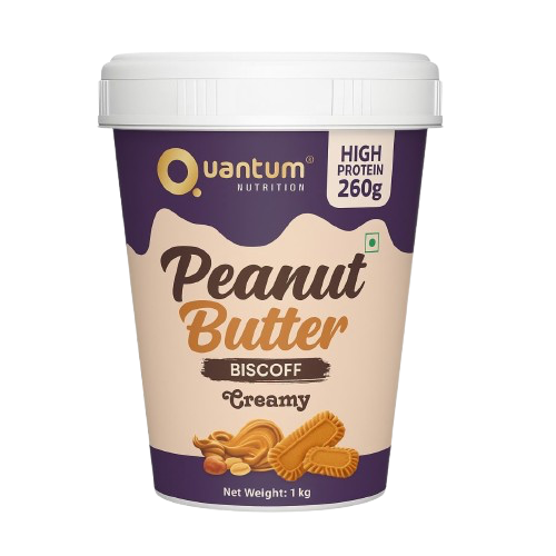 Quantum Nutrition Peanut Butter – Biscoff | Cookie Spread Flavour | High Protein Spread | 1kg