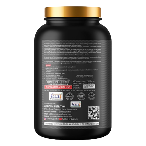 Quantum Nutrition Whey Supreme – 24g Protein | 5.4g BCAA | 11g EAA | DigeWhey® Enzymes | Delicious Flavours | 1kg & 2kg - Image 13