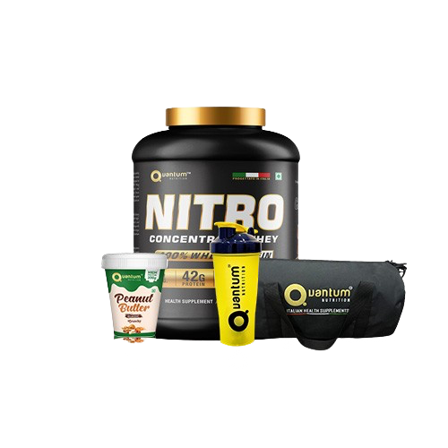 Quantum Nitro Combo | Nitro | Peanut Butter | Gym Bag | Shaker